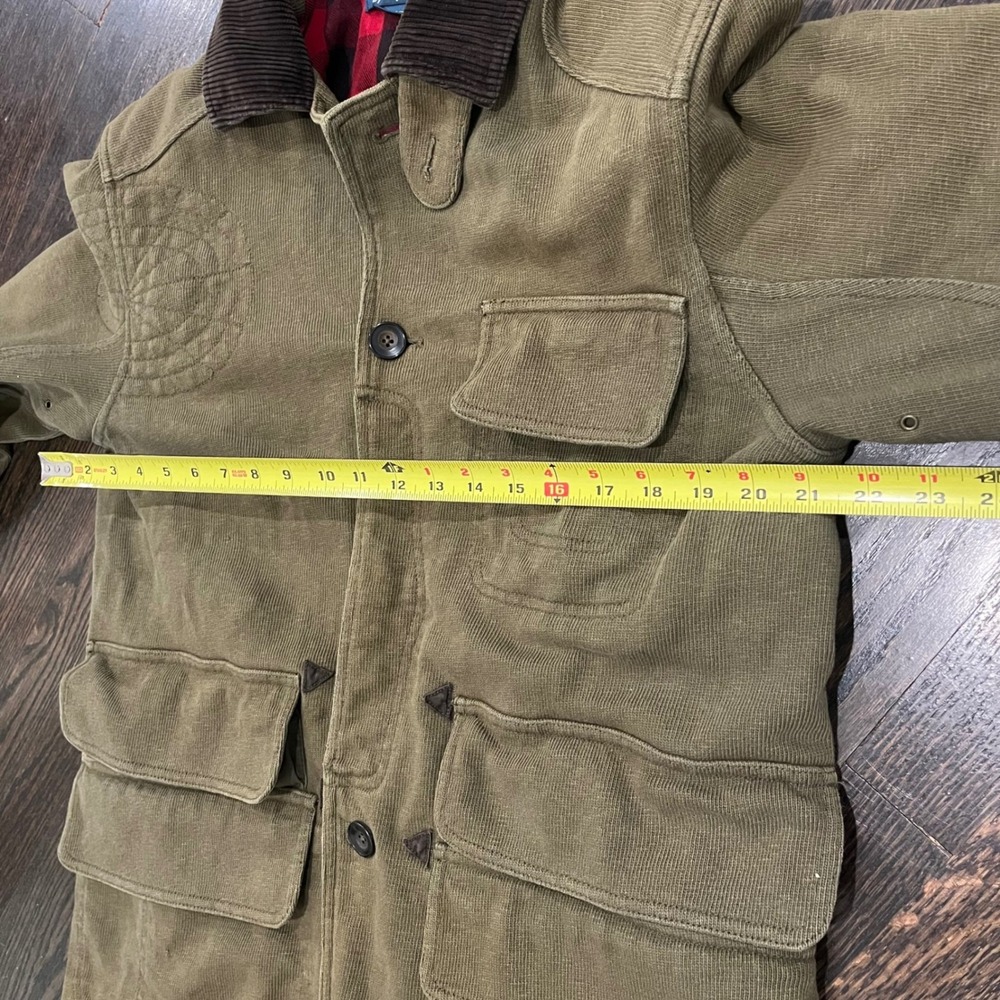 Polo Ralph Lauren Field Chore Jacket Men's M Green Plaid Loop Corduroy Hunting - Picture 16 of 16